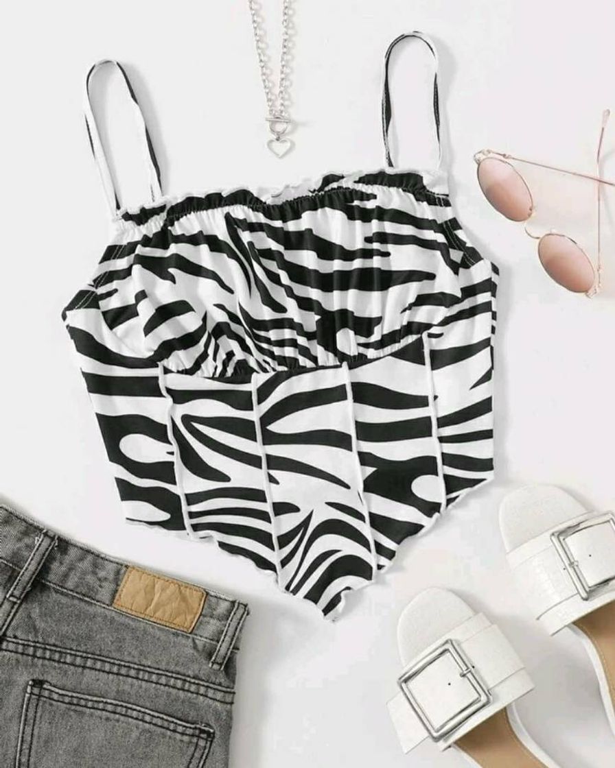 Fashion Cropped Zebra