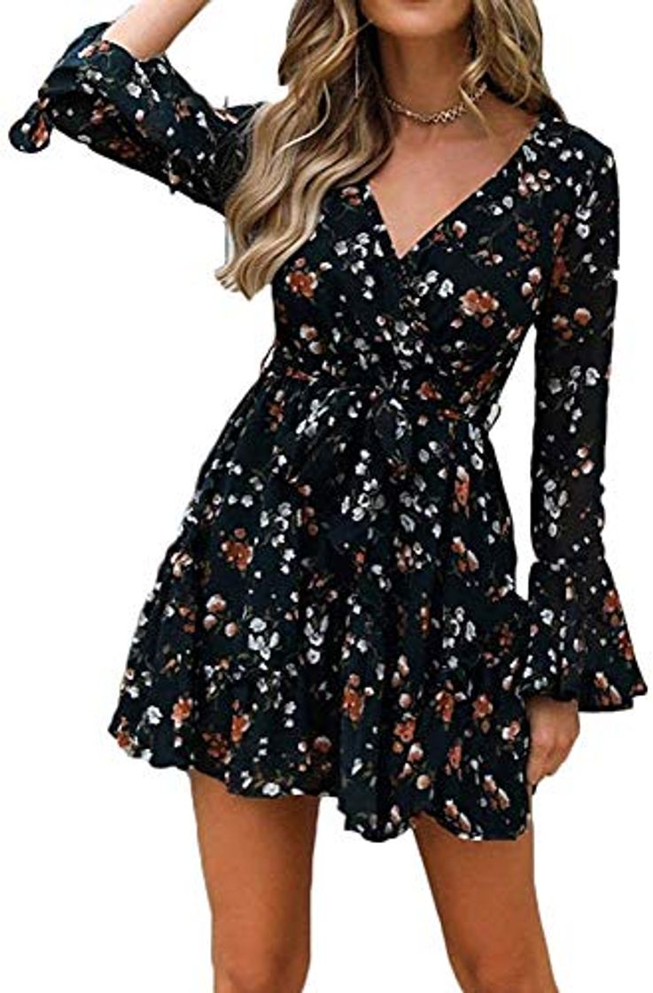 Producto Vestido de Cóctel de Verano para Mujer con Mangas Largas A-línea de