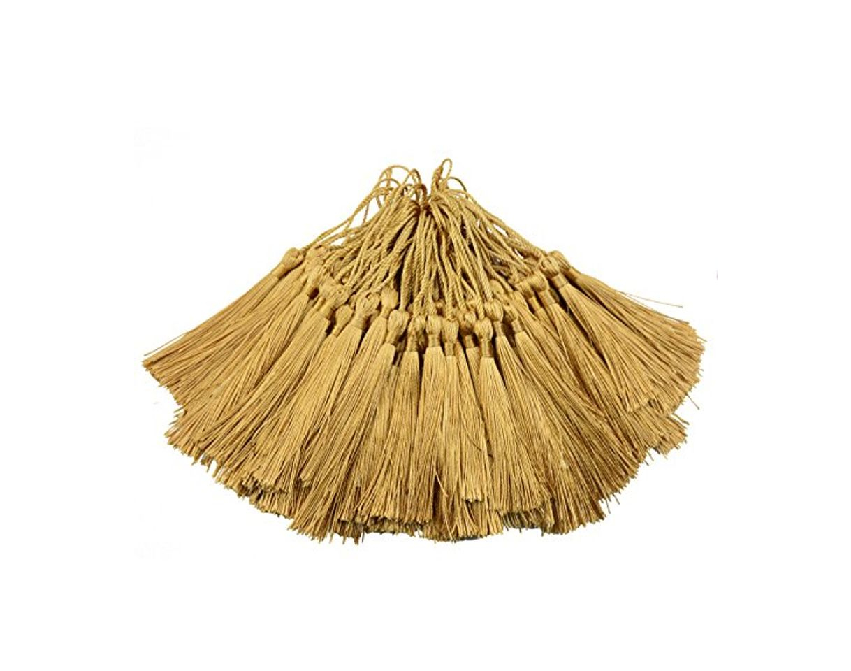 Social 100pcs 13cm / 5 Pulgadas Seda Sedosa Marcador Borlas con 2-pulgadas Cord
