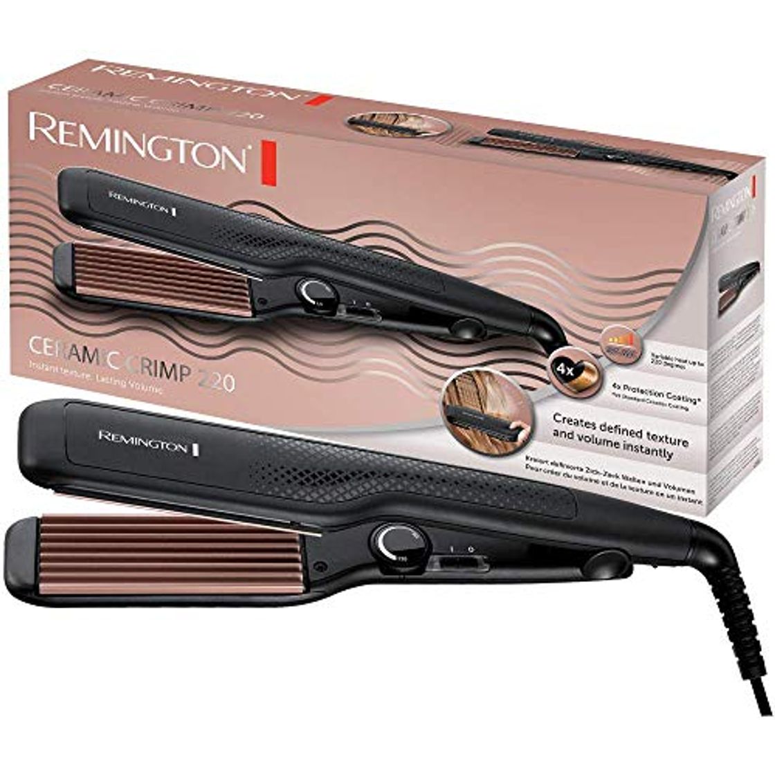 Social Remington S3580 Ceramic Crimp - Plancha de Pelo
