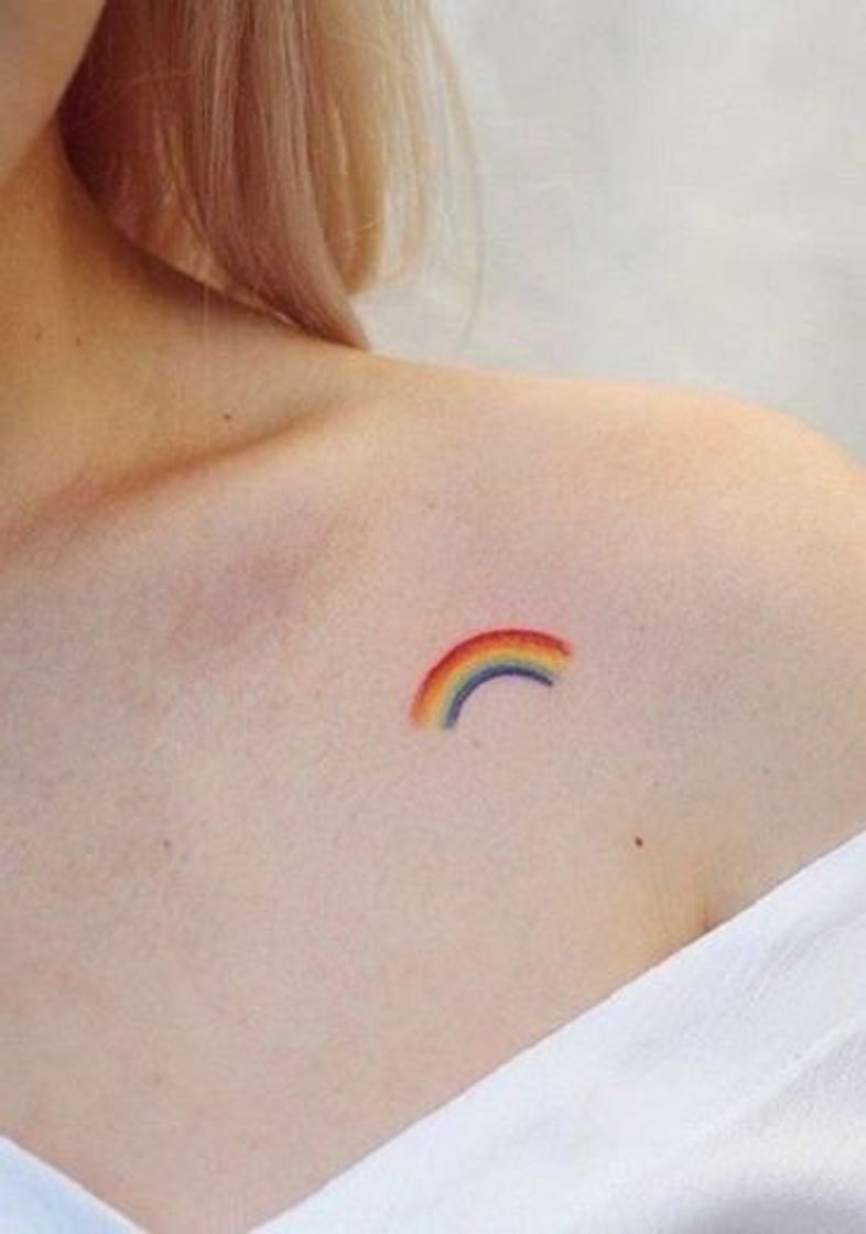 Fashion rainbow tattoo