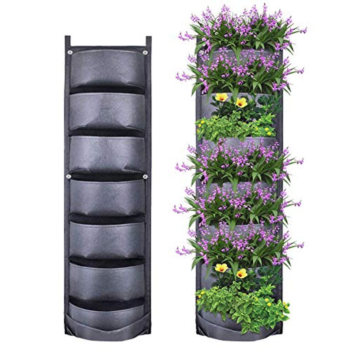 Home Yuccer Jardinera Vertical 7 Bolsillo Jardín Vertical para Plantas Macetero de Pared