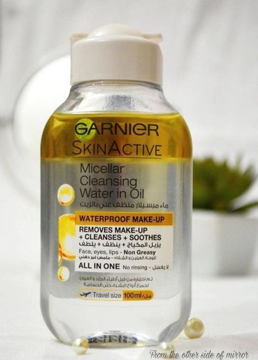 Garnier Skin Active - Agua Micelar en Aceite, Elimina el Maquillaje Waterpoof,