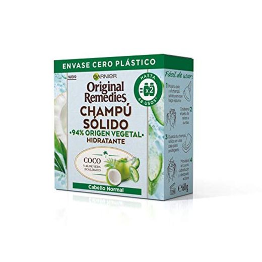 Garnier Original Remedies Champú Sólido - Coco Y Aloe Vera Ecológico Para