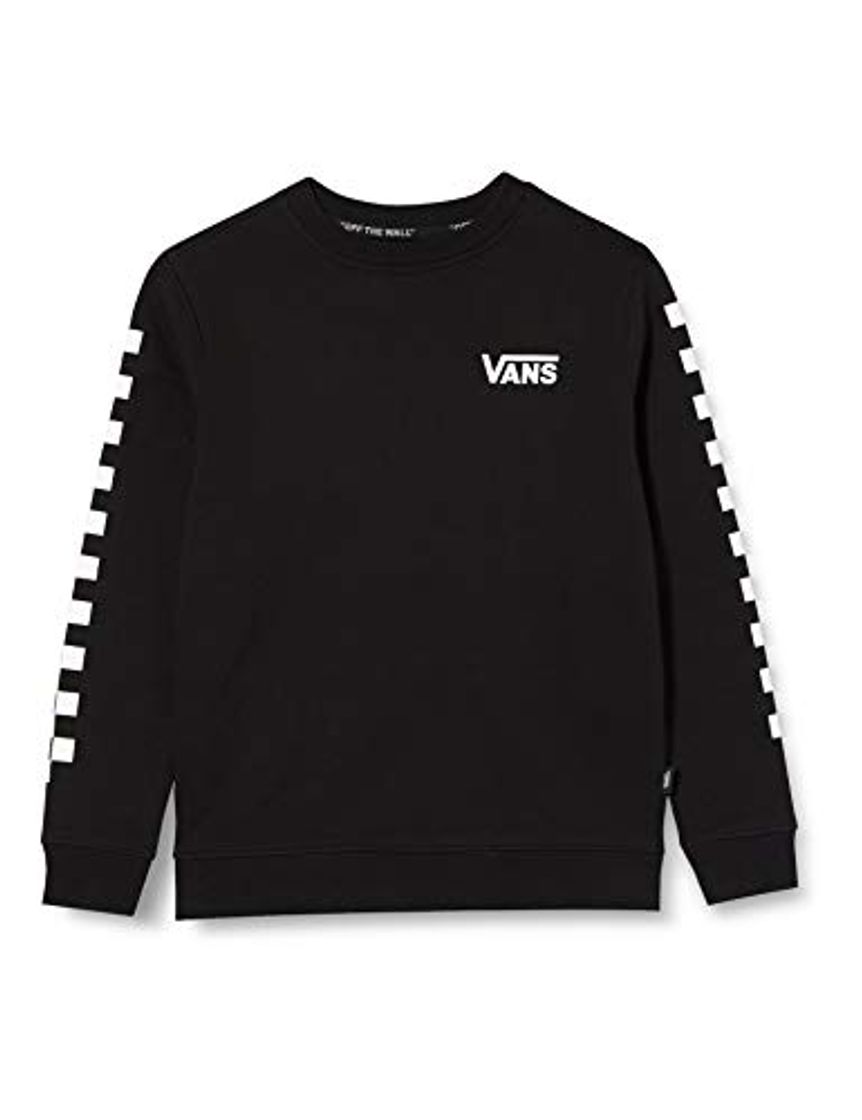 Fashion Vans EXPOSITION CHECK CREW BOYS Suéter pulóver, Negro