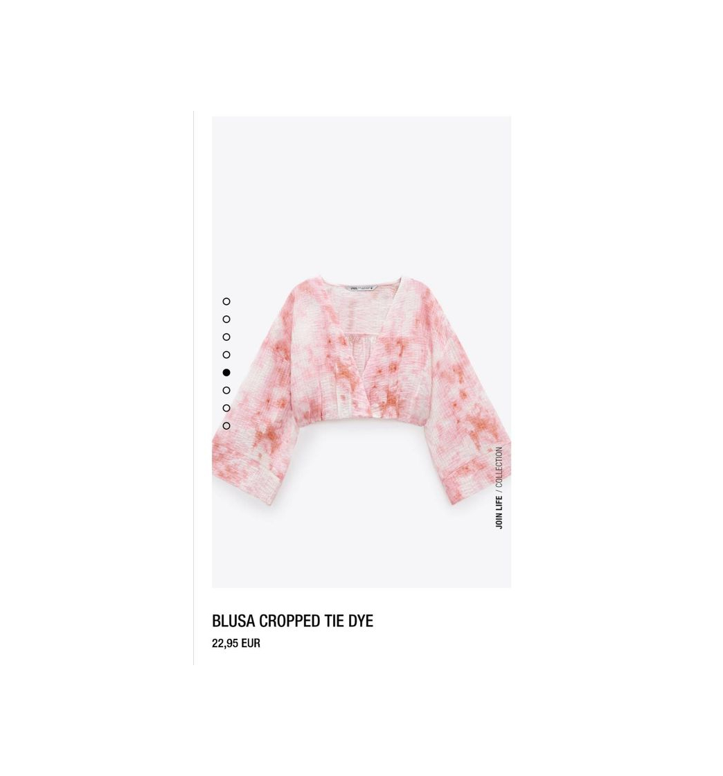 Moda Blusa Cropped Tie-dye