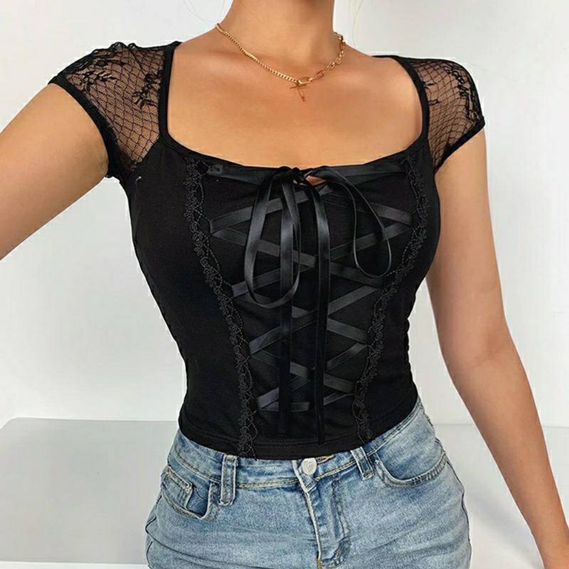 Moda Cropped preto