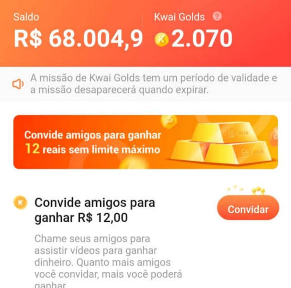 App Ganhe dinheiro com o Kwai