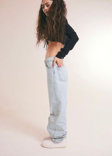 Wide low waist jeans