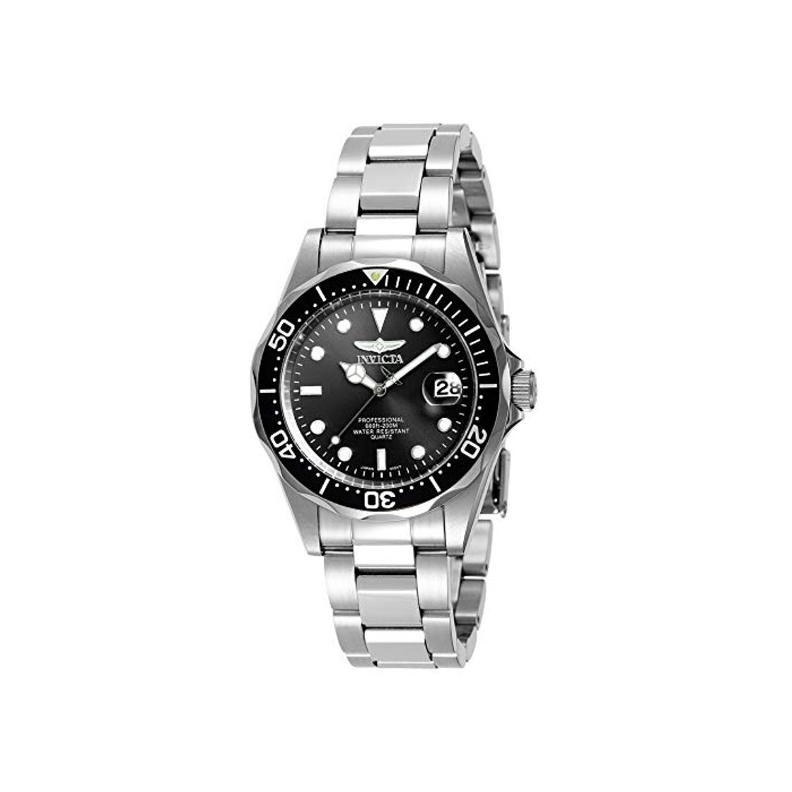 Fashion Invicta 8932 Pro Diver Reloj Unisex acero inoxidable Cuarzo Esfera negro