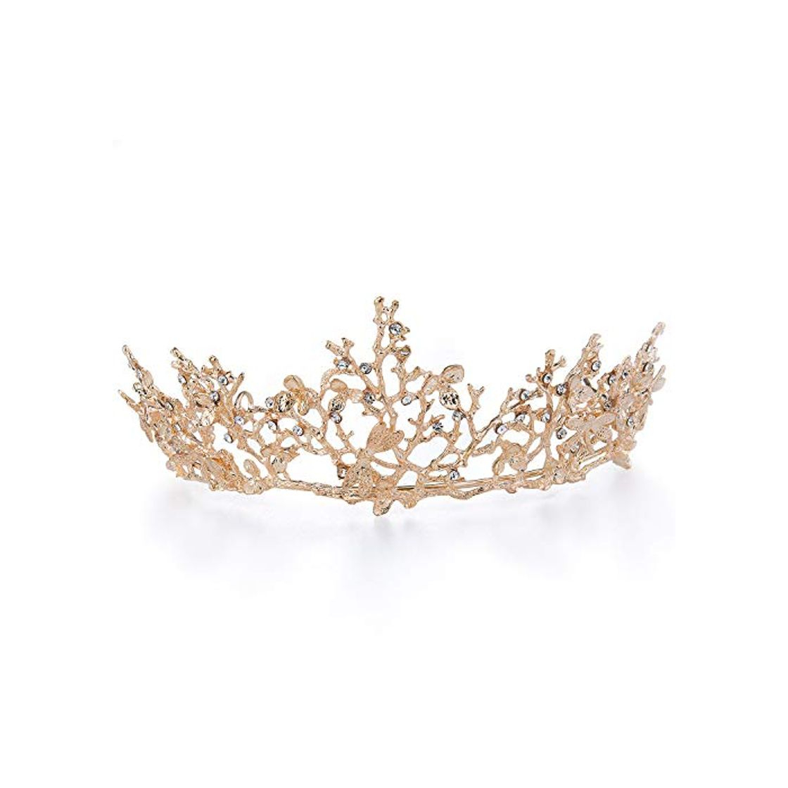 Moda Czemo Tiara de Novia para Mujer Corona Cabello Joyería Rhinestone Diadema para