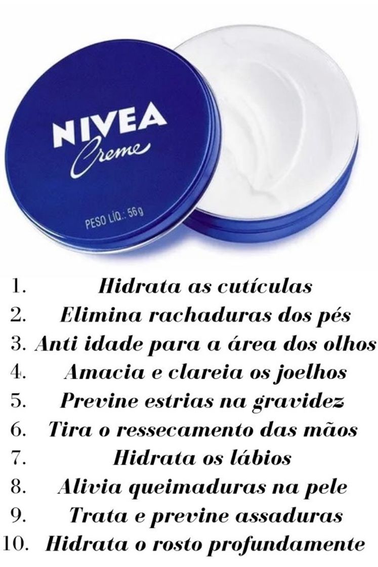 Fashion Benefícios do Nivea 