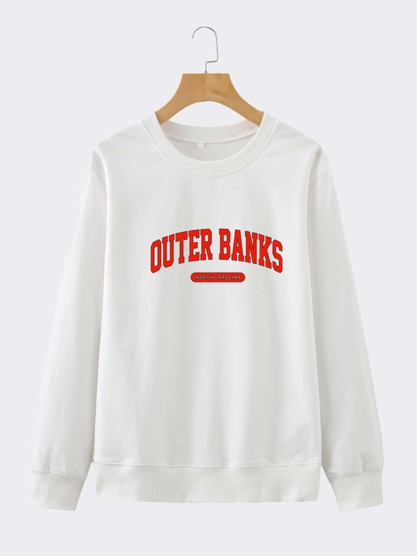 Fashion Letter Graphic Crew Neck Sweatshirt