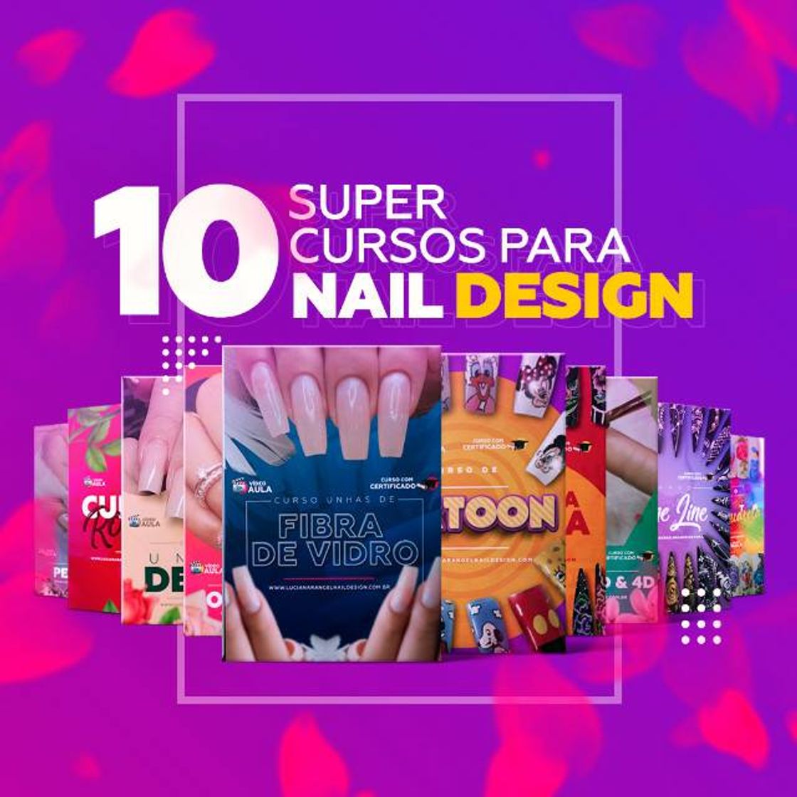 Moda como 10 cursos Nail design com 22 certificados garantidos.