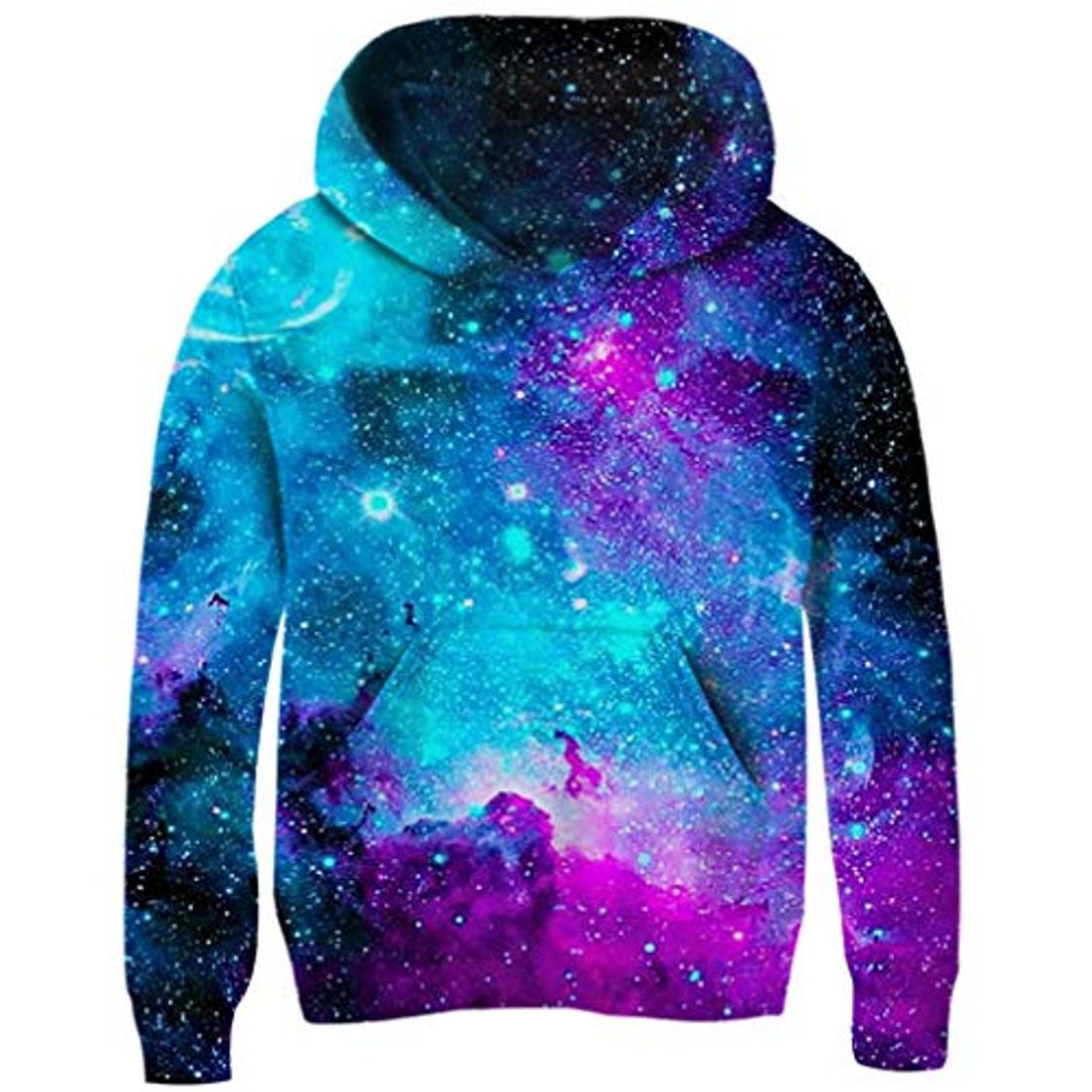 Moda RAISEVERN Boys Girls Cool Galaxy Sudadera con Capucha Sudadera con Capucha de Polar con Estampado 3D Sudaderas para otoño Primavera