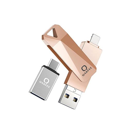 Memoria USB para iPhone 32GB Qarfee Pendrive USB 3.0 4 en 1
