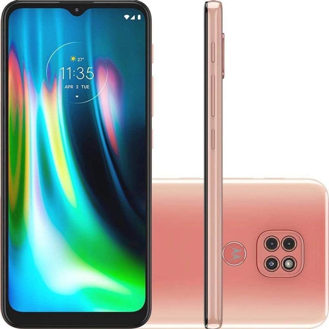 Moda Celular Motorola Moto G9 Play Rosa 64gb Tela 6.5 4gb Cam Tri