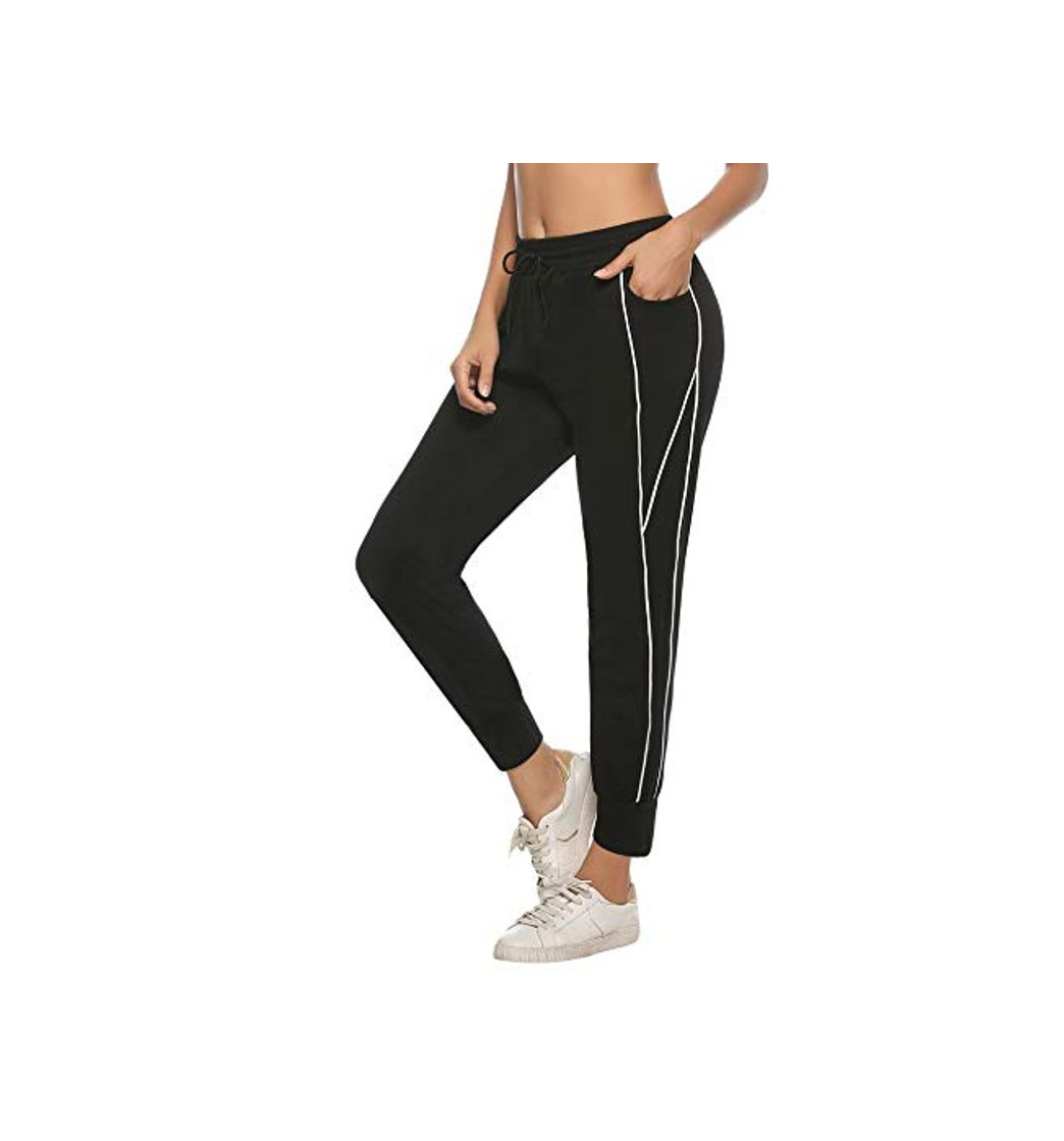 Moda iClosam Pantalones Mujer Deportivos Casual Rayas Transpirable De EláStico PantalóN Chandal