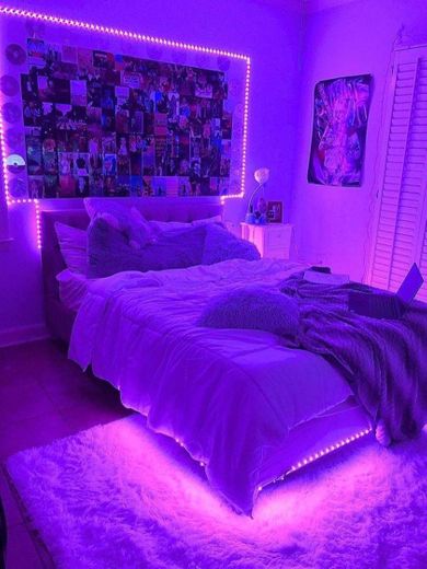 Olha esse quarto de led 💕