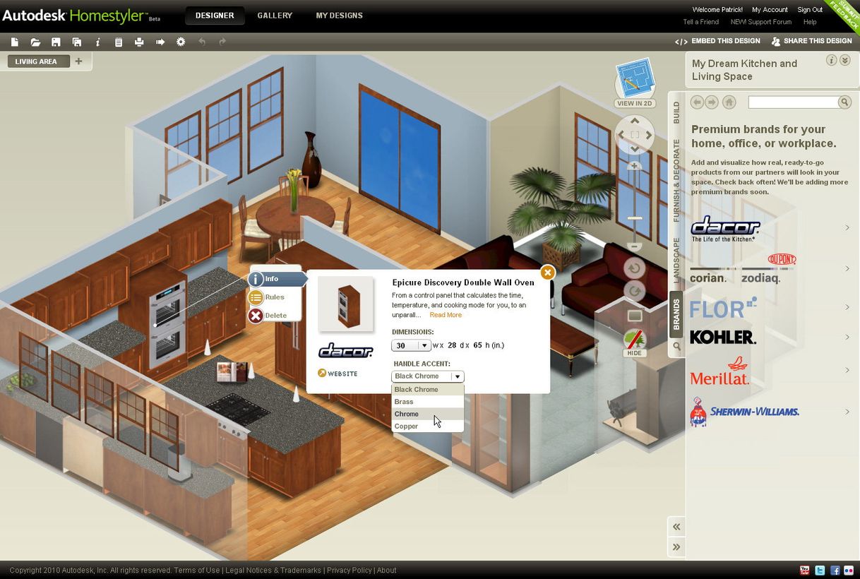 Fashion Homestyler - Free 3D Home Design Software & Floor Planner Online