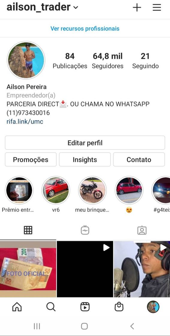 Moda MEU INSTAGRAM COM 60K MIM SEGUE LA