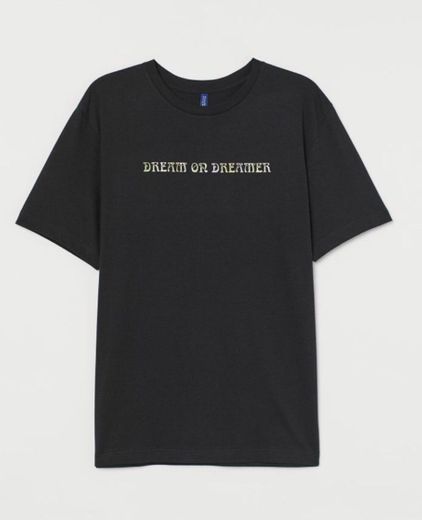 Camiseta con estampado - Negro/Rosas - HOMBRE | H&M ES