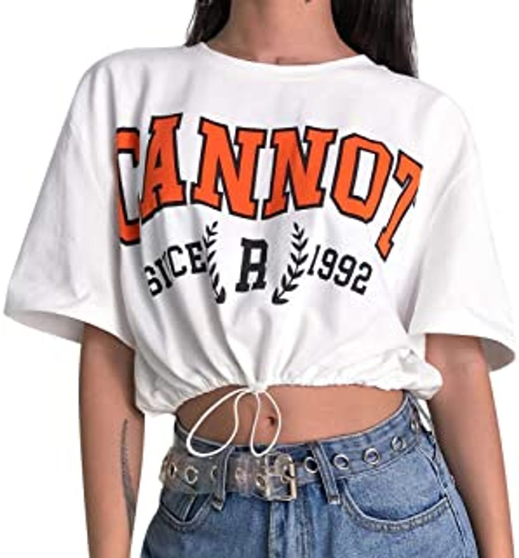 Social Goodsatar Mujer Rosa Manga corta Casual Camiseta Mezcla de algodón Cuello en V Chaleco Tops Blusa (S