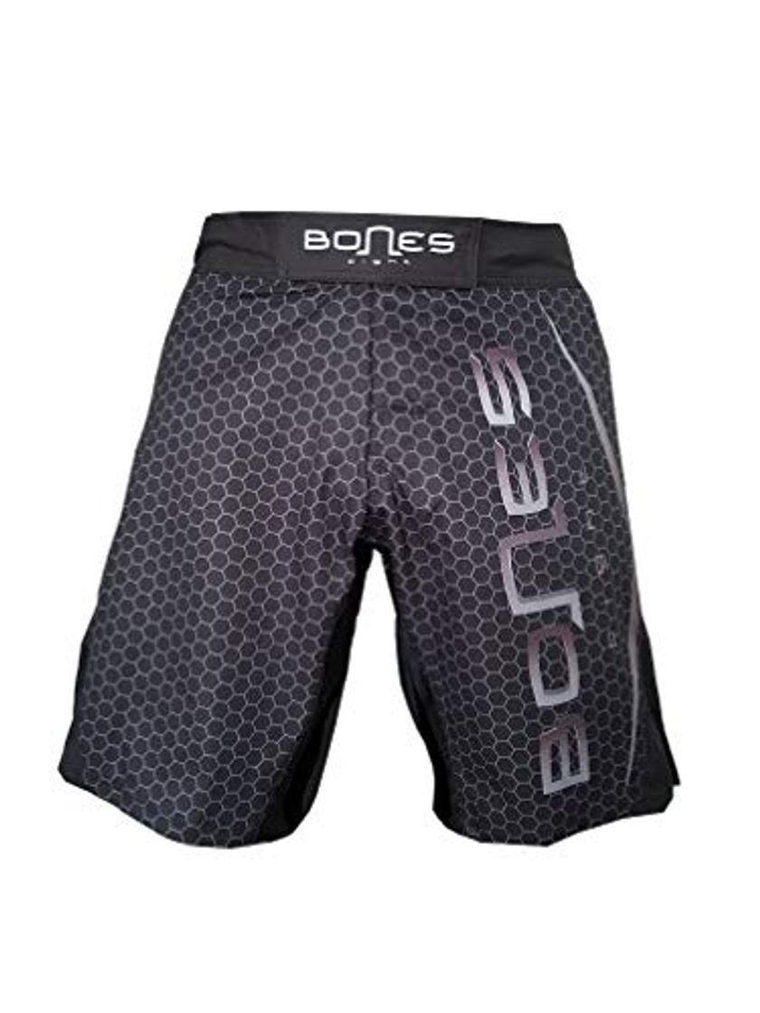 Fashion Bones Fight Pantalones cortos de lucha, MMA Short, BJJ, Grappling, Freefight, Cross