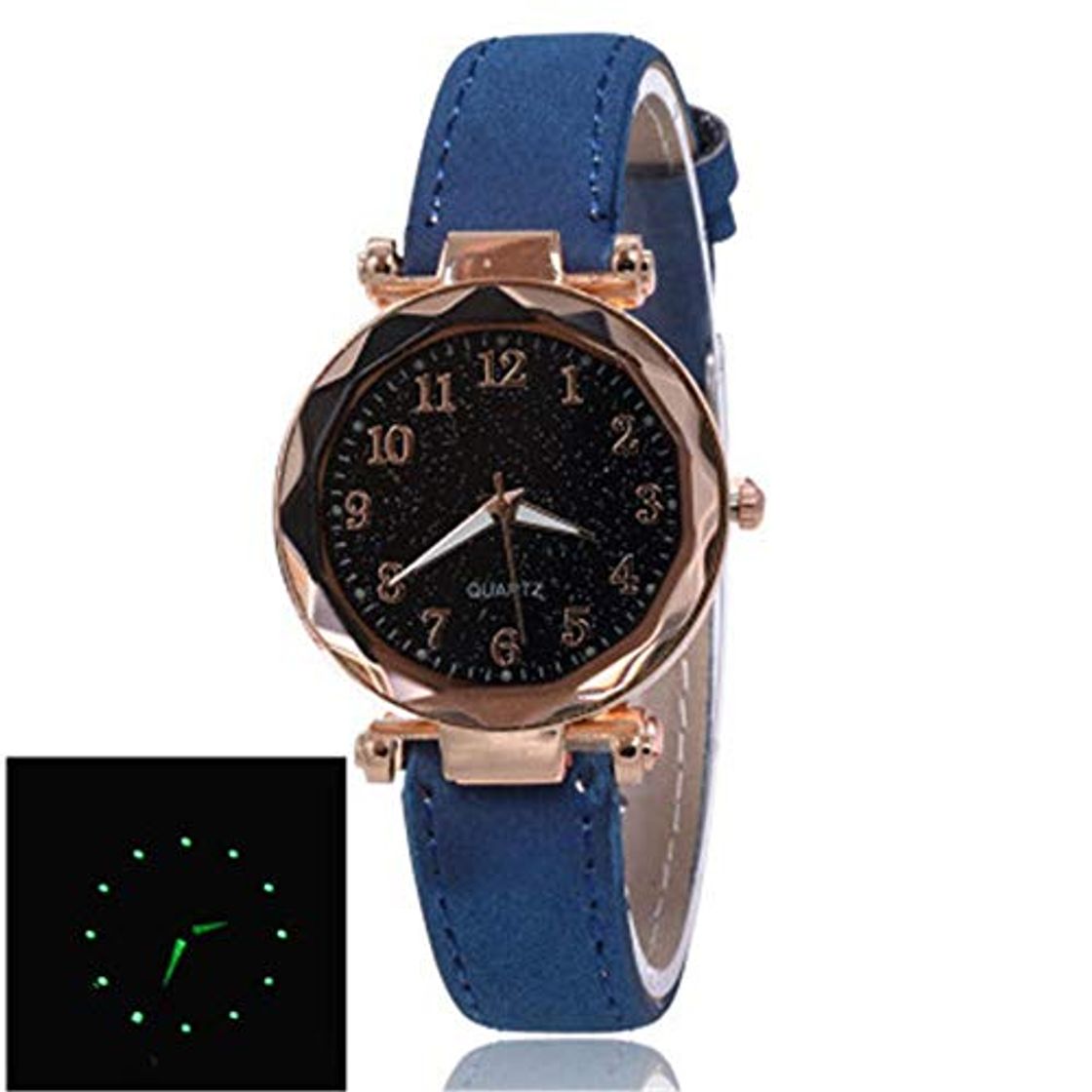 Moda YZCKW Cinturón Mujer Reloj Colegiala Casual Reloj Luminoso Moda Reloj Fe Reloj De Pulsera