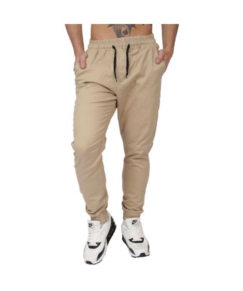 Fashion calça jogger kings bege 