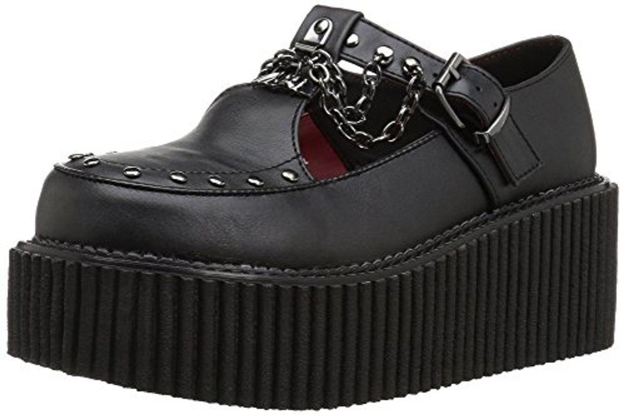 Moda Demonia CREEPER-215 Blk Vegan Leather UK 6