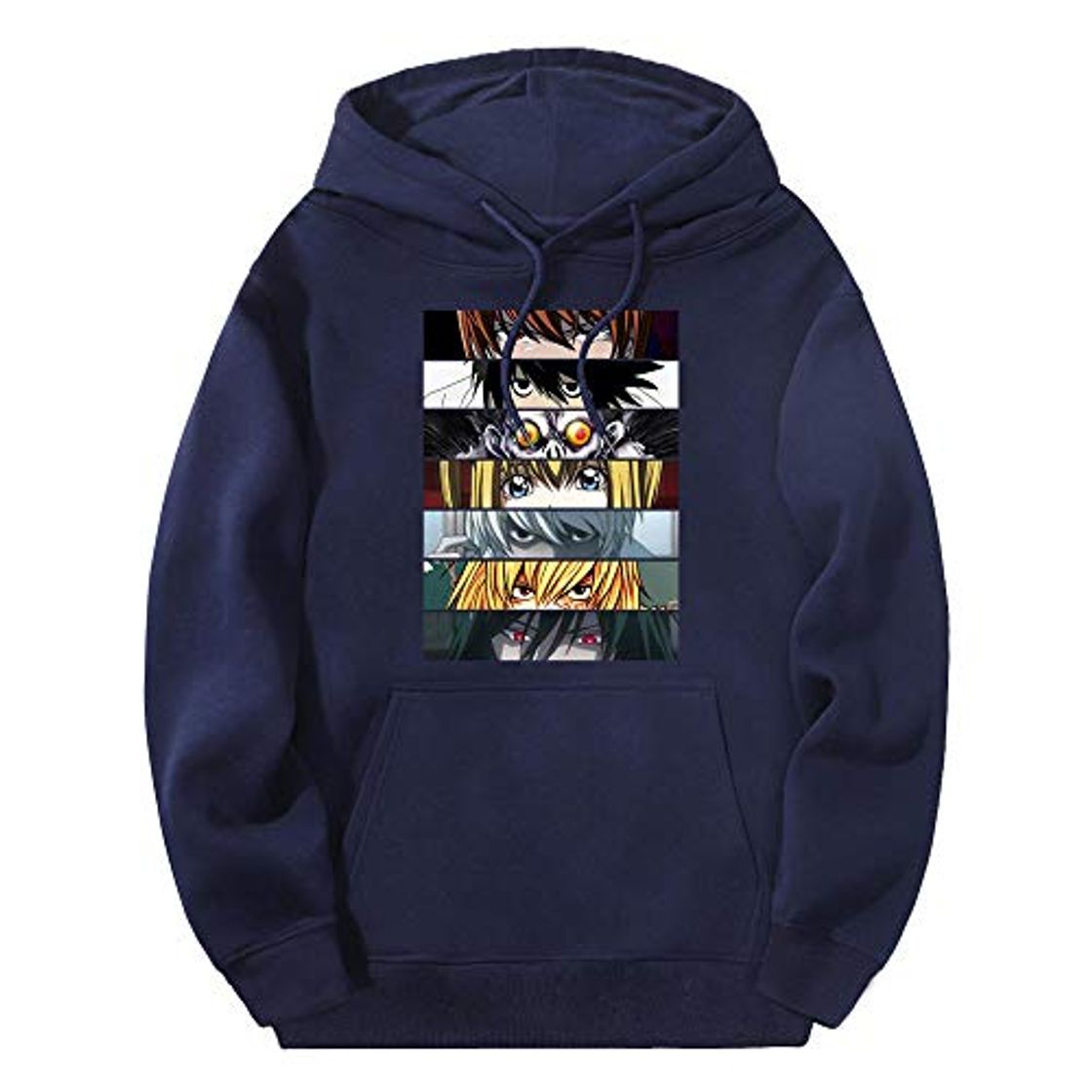 Moda Death Note Hoodies Sudadera con Capucha de Lana para Hombre 2020 Jerseys de Lana de Invierno Ropa de Hip Hop Manga Completa Negro Moletom Masculino