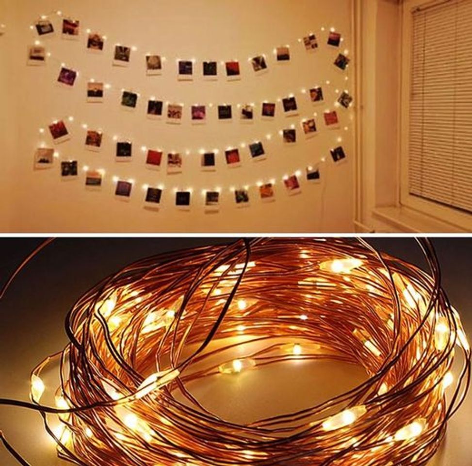 Social Luces LED blancas con pinzas