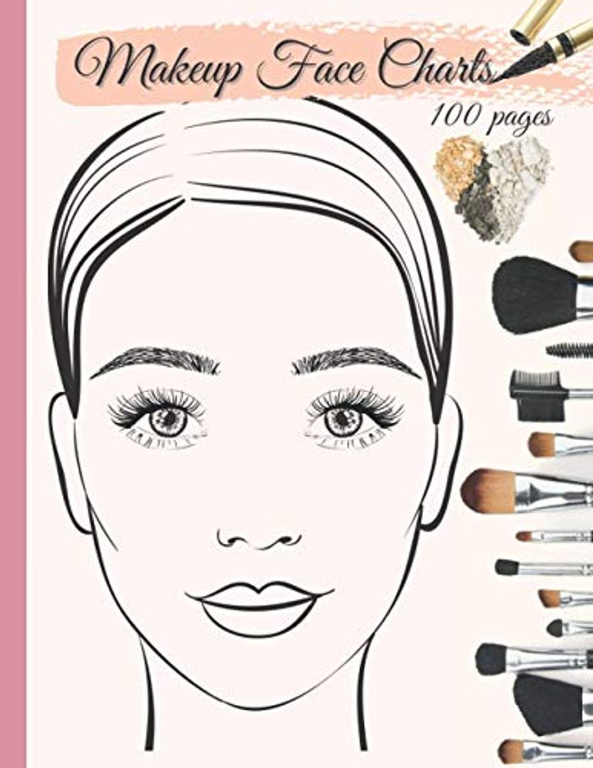 Libros Makeup Face Charts: Blank Makeup Face Chart Worksheets for Makeup Lovers to