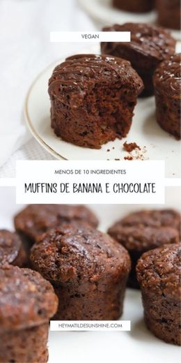 Muffins de banana e chocolate!!