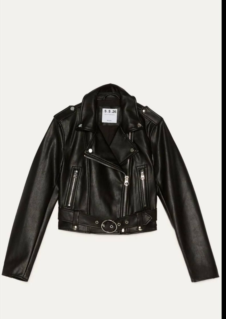 Social Cazadora biker efecto piel negra
