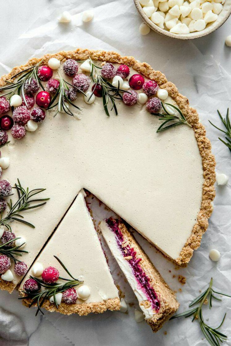 Moda White de chocolate cranberry tart