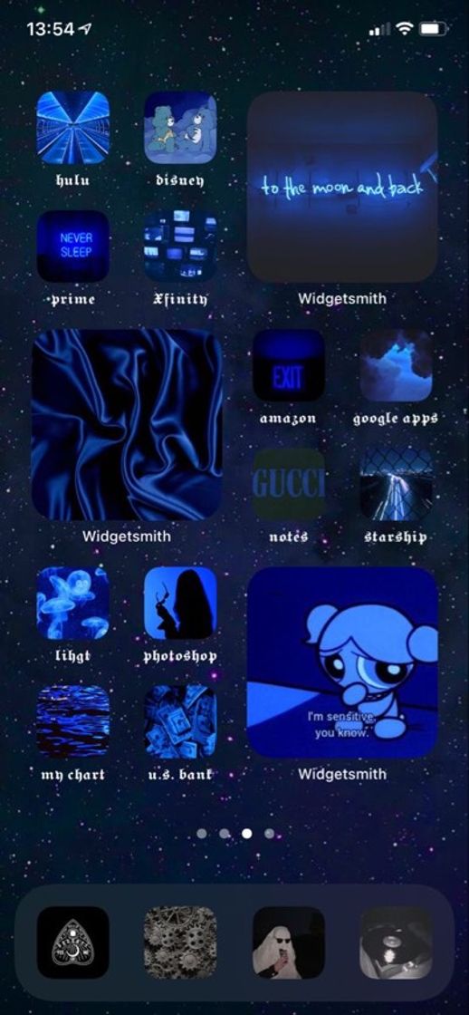 Fashion ios organização: tema azul 🥶💙🦋