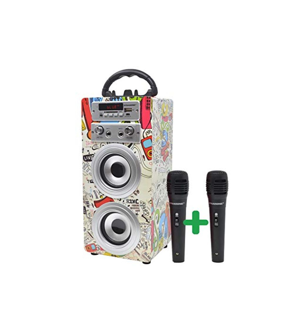 Producto DYNASONIC - Altavoz Bluetooth Portatil Karaoke con 2 Micrófonos Incluidos