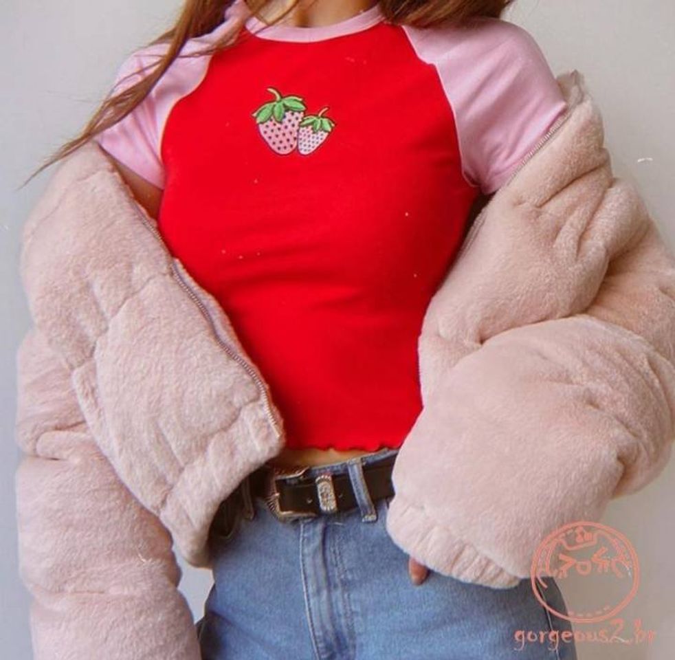 Social Red strawberry shirt
