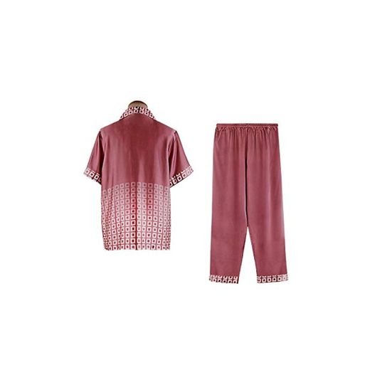 HIUGHJ Pijamas Conjunto de Pijamas para Hombre para Hombre Roupas Masculinas Ropa