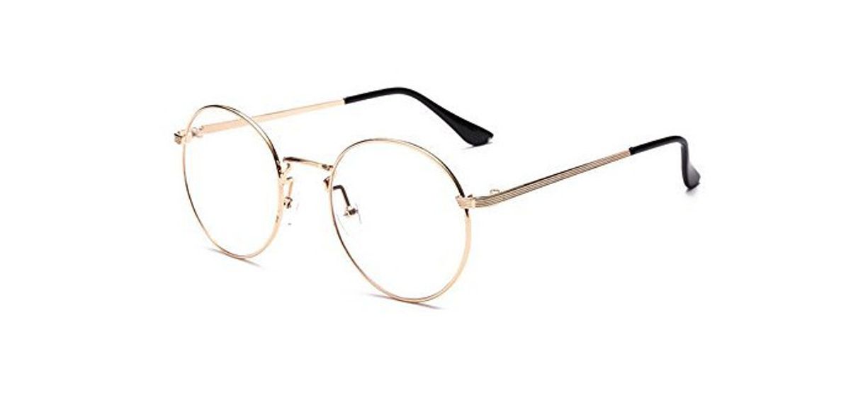 Social Outray Vintage Inspired Gafas redondas clásicas Gafas con montura metálica Gafas con