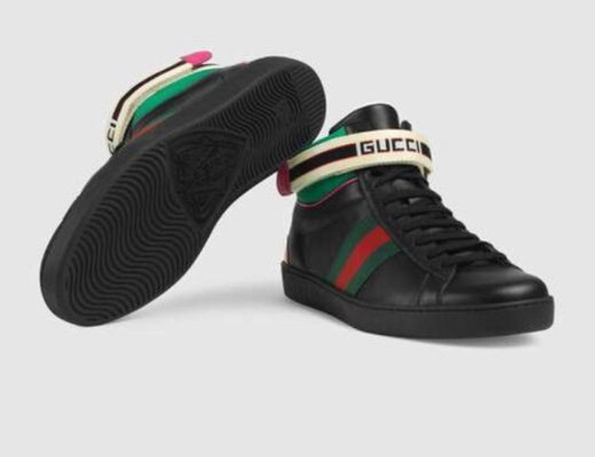 Producto White Leather Men's Ace Gucci Stripe High-Top Sneaker