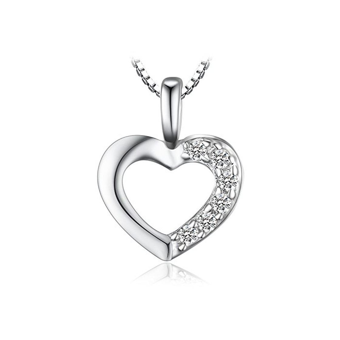 Products JewelryPalace Colgante Circonita en forma de Corazón Collar Plata de ley 925