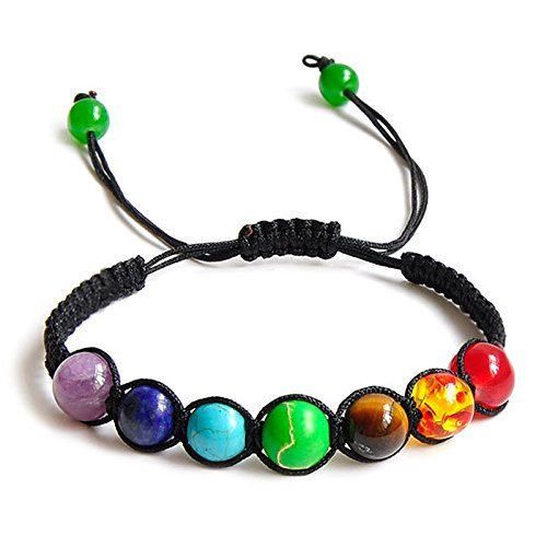 REFURBISHHOUSE 7 Cuentas de Equilibrio de curacion Chakra Pulsera Pulsera de energia