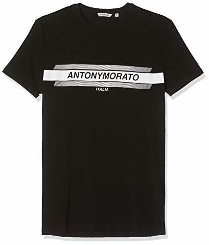 Antony Morato T Shirt Girocollo Manica Corta Stampa Logo Camiseta de Tirantes,