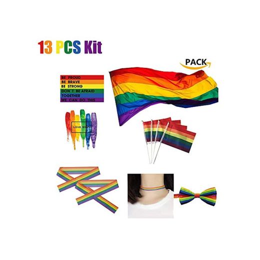 SOPHKO Grande Bandera de LGBT Polister Durabol Homosexual Orgullo del Arco Iris