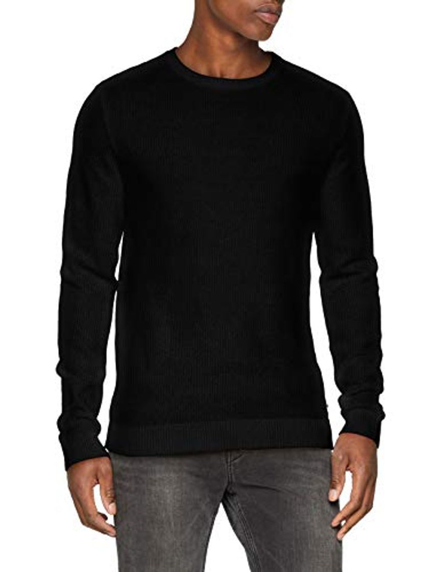 Products Jack & Jones Jjestructure Knit Crew Neck Noos suéter, Negro