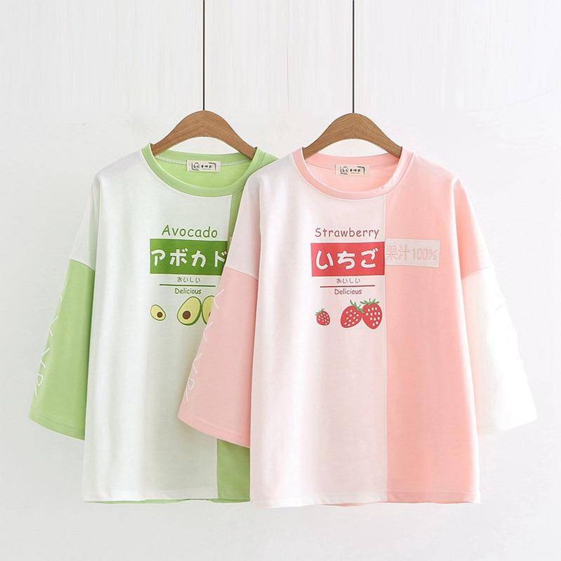 Product Harajuku Japanese Style Strawberry & Avocado Tshirts

