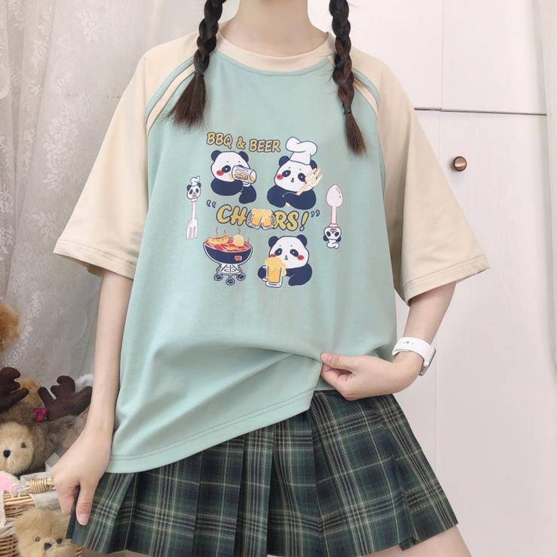 Social Summer New Japanese Cute T Teen Girls camisetas


